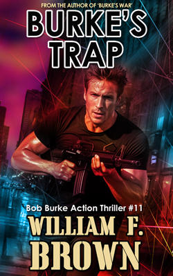 Lone gunman running through a city